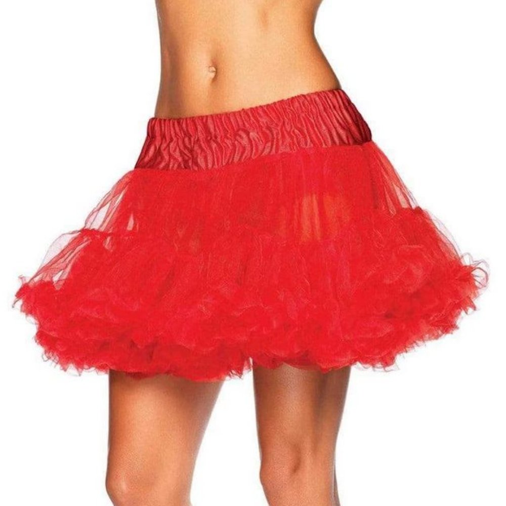 Leg Avenue Red Tulle Tutu Petticoat Skirt - NWT - One Size